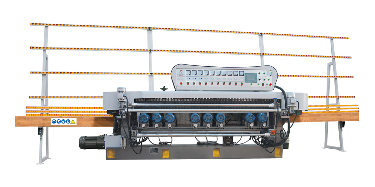 9 Motor Glass Straight Line Beveling Machine