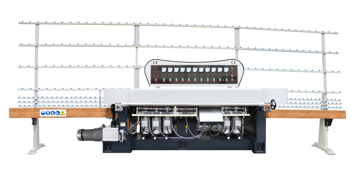 9 máquina de borde lineal de vidrio del motor